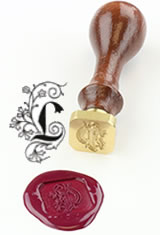 L - Illuminated Font J Herbin Brass Letter Seal Sealing Wax