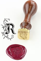 J Herbin Brass Letter Seal Sealing Wax in R - Illuminated Font