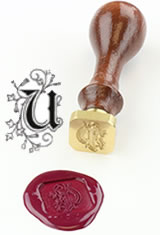 U - Illuminated Font J Herbin Brass Letter Seal Sealing Wax