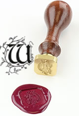 J Herbin Brass Letter Seal Sealing Wax in W - Illuminated Font