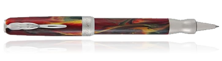 Pineider La Grande Bellezza Gemstone Rollerball Pens in Rodolite Red