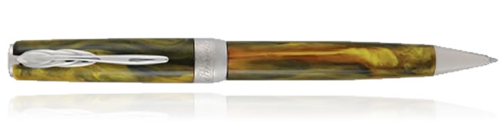 Pineider La Grande Bellezza Gemstone Ballpoint Pens in Tigers Yellow