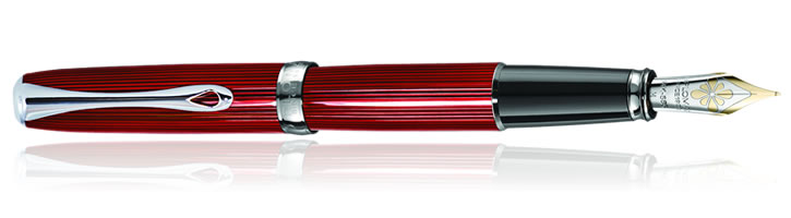 Diplomat Excellence A2 Fountain Pens in Skyline Red