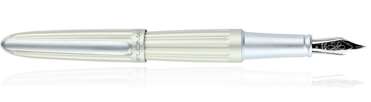 Diplomat Aero Fountain Pens in Matte Silver
