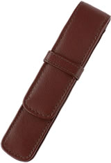 Girologio Single Top Flap Pen Carrying Cases in Vintage Brown