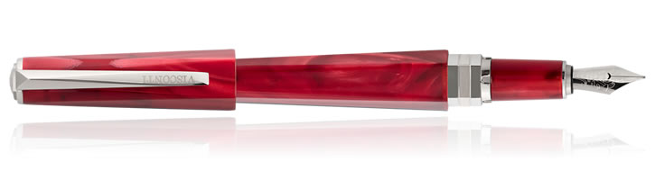 Visconti Pentagon Fountain Pens in Red