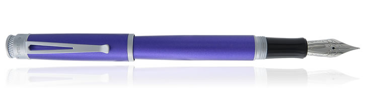 Retro 51 Frosted Metallic Fountain Pens in Ultraviolet