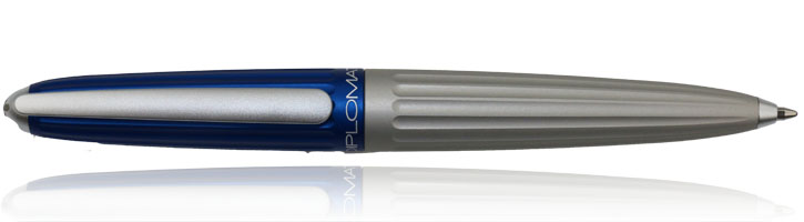 Blue Silver Diplomat Aero Ballpoint Pens