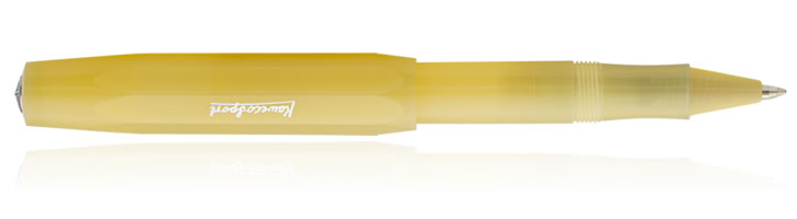 JCF Translucent Clicking Roller Pen Yellow Color Promotional Item 