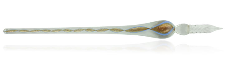 Colorverse Glass Dip Pens in Gold Blue
