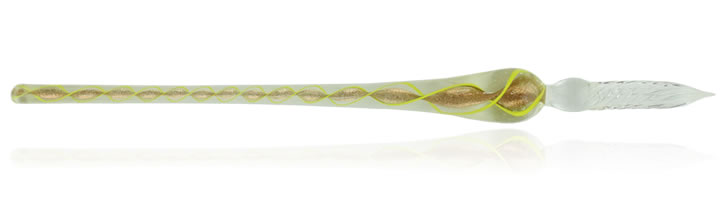 Colorverse Glass Dip Pens in Gold Yellow