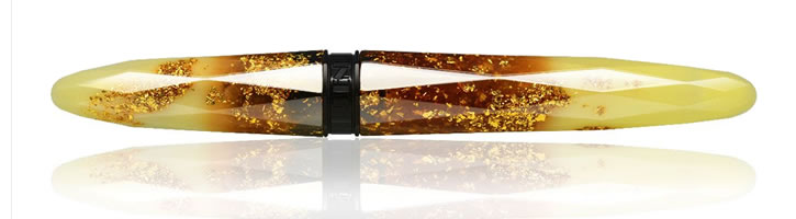 Benu Briolette Fountain Pens in Luminous Amber
