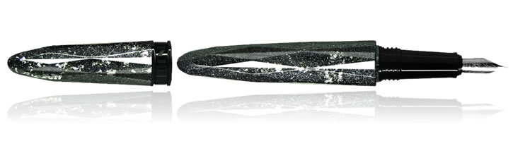 Benu Briolette Fountain Pens in Silver Ore