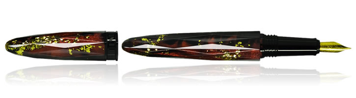 Benu Briolette Fountain Pens in Terra Gold