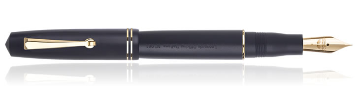 Leonardo Officina Italiana Momento Zero Fountain Pens in Black Matte Gold