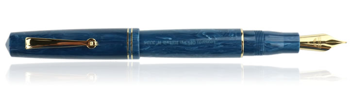 Leonardo Officina Italiana Momento Zero Fountain Pens in Blue Positano Gold