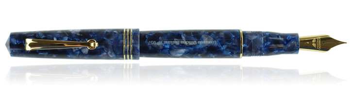 Leonardo Officina Italiana Momento Zero Fountain Pens in Blue Sorrento Gold