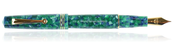 Leonardo Officina Italiana Momento Zero Fountain Pens in Green Blue Gold