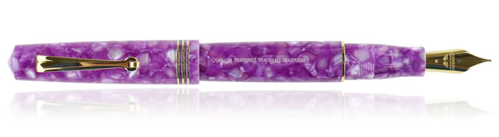 Leonardo Officina Italiana Momento Zero Fountain Pens in Lavender Gold
