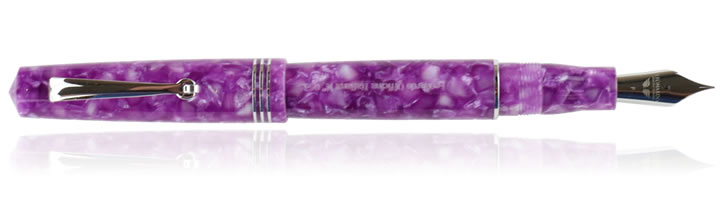 Leonardo Officina Italiana Momento Zero Fountain Pens in Lavender Rhodium