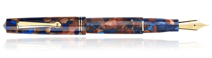 Leonardo Officina Italiana Momento Zero Fountain Pens in Pietra Marina
