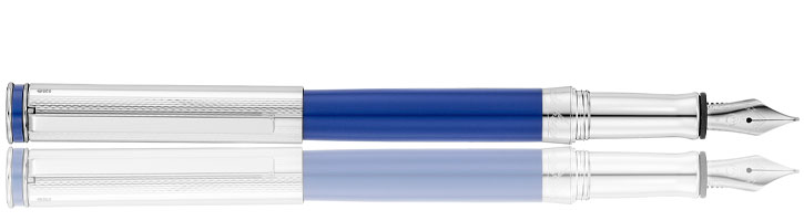 Barley Lines / Marina Blue Waldmann Edelfeder Fountain Pens