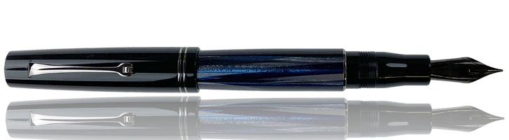 Blue Celluloid Gloss Black / Black Trim