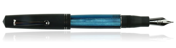 Leonardo Officina Italiana Exclusive Momento Zero Fountain Pens in Blue Hawaii Matte Ruthenium