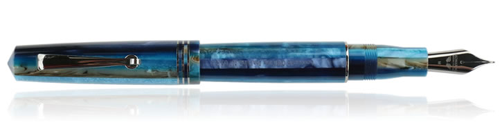Leonardo Officina Italiana Exclusive Momento Zero Fountain Pens in Blue Hawaii Ruthenium
