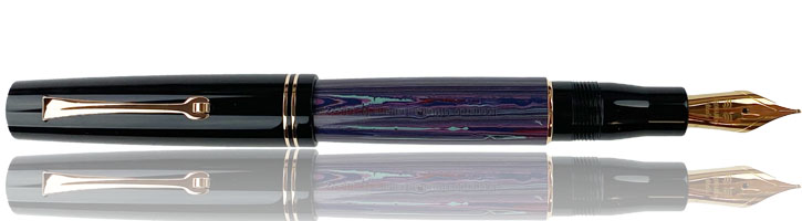 Leonardo Officina Italiana Exclusive Momento Zero Fountain Pens in Colorful Ebonite Black Gloss / Rose Gold