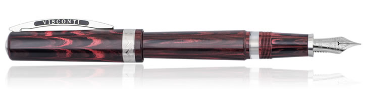 Visconti Voyager 30 Fountain Pens in Ebonite Red