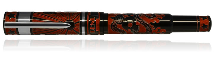 Benu Tattoo Fountain Pens in Red Tattoo