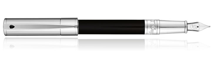 Noir Chrome S.T. Dupont D-Initial Fountain Pens