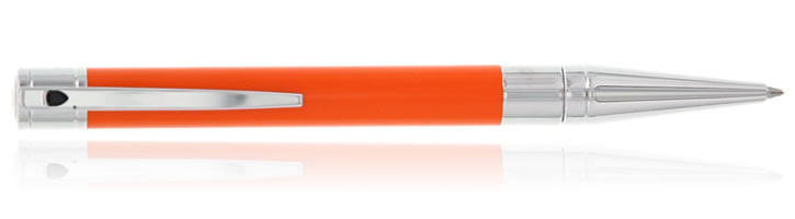 S.T. Dupont D-Initial Ballpoint Pens in Orange Chrome