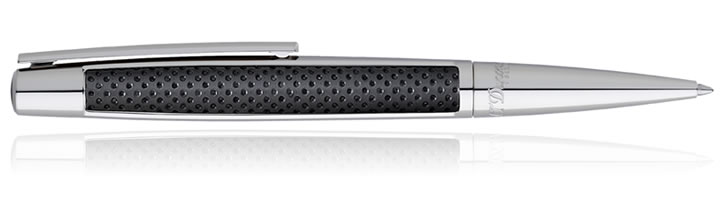S.T. Dupont Defi Ballpoint Pens in Black Leather Pall