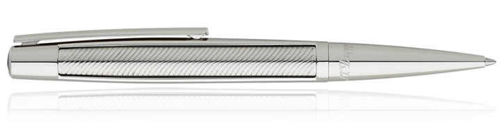 S.T. Dupont Defi Ballpoint Pens in Vibration Silver