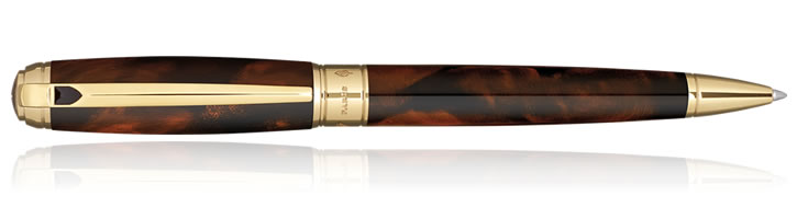 S.T. Dupont Line D Large Ballpoint Pens in Atelier Brown Laquer