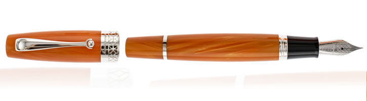 Montegrappa Miya 450 Limited Edition Fountain Pens in Orange