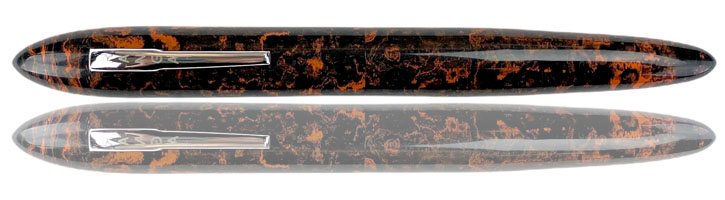 Orange Black Premium Ebonite Ranga 9B Fountain Pens