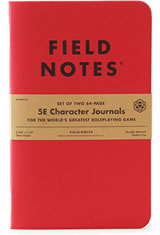 Fantasy Field Notes 5E Character Memo & Notebooks
