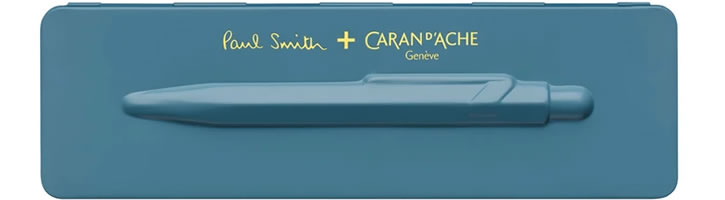 Caran d'Ache 849 Paul Smith Edition 3 Ballpoint Pens in Petrol Blue