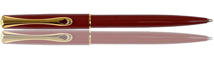 Dark Red / Gold Diplomat Traveller Ballpoint Pens