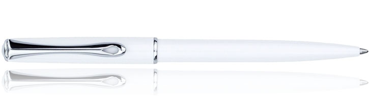 Snow White / Silver Diplomat Traveller Ballpoint Pens