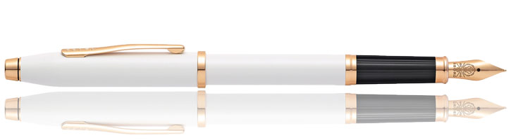 Cross Century II Fountain Pens in Pearlescent White / Rose Gold PVD