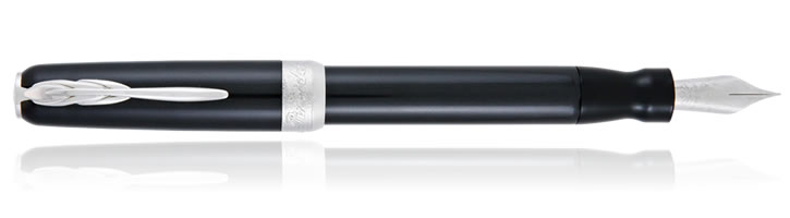 Pineider Full Metal Jacket Fountain Pens in Midnight Black