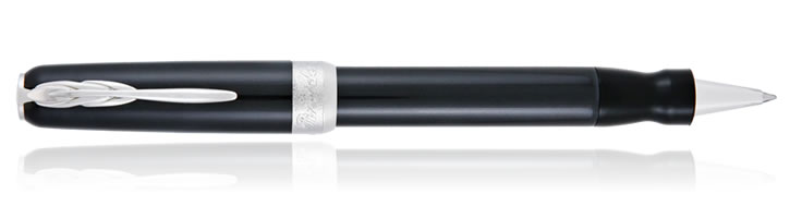 Pineider Full Metal Jacket Rollerball Pens in Midnight Black