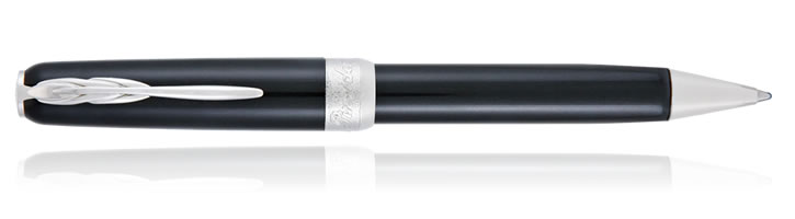 Pineider Full Metal Jacket Ballpoint Pens in Midnight Black