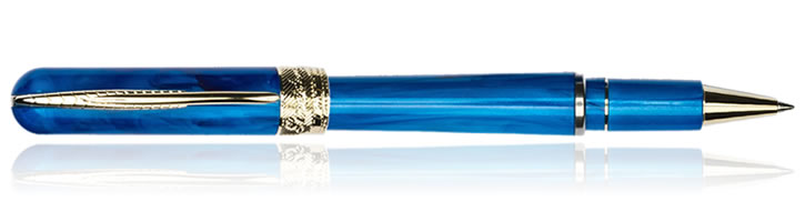 Pineider Avatar UR Deluxe Rollerball Pens in Neptune Blue