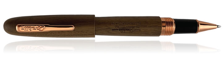 Conklin All American Golden Walnut Rollerball Pens in Walnut Rosegold