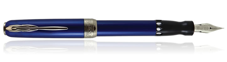 Pineider Full Metal Jacket (Gold Nib) Fountain Pens in Lightning Blue